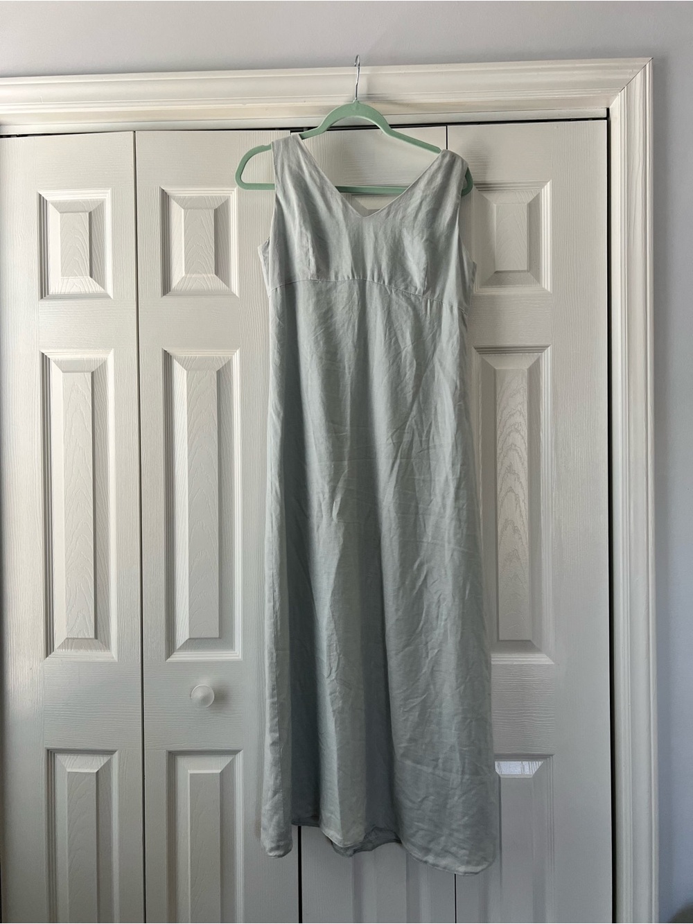 Banana Republic Linen Sky Blue Slip Dress
